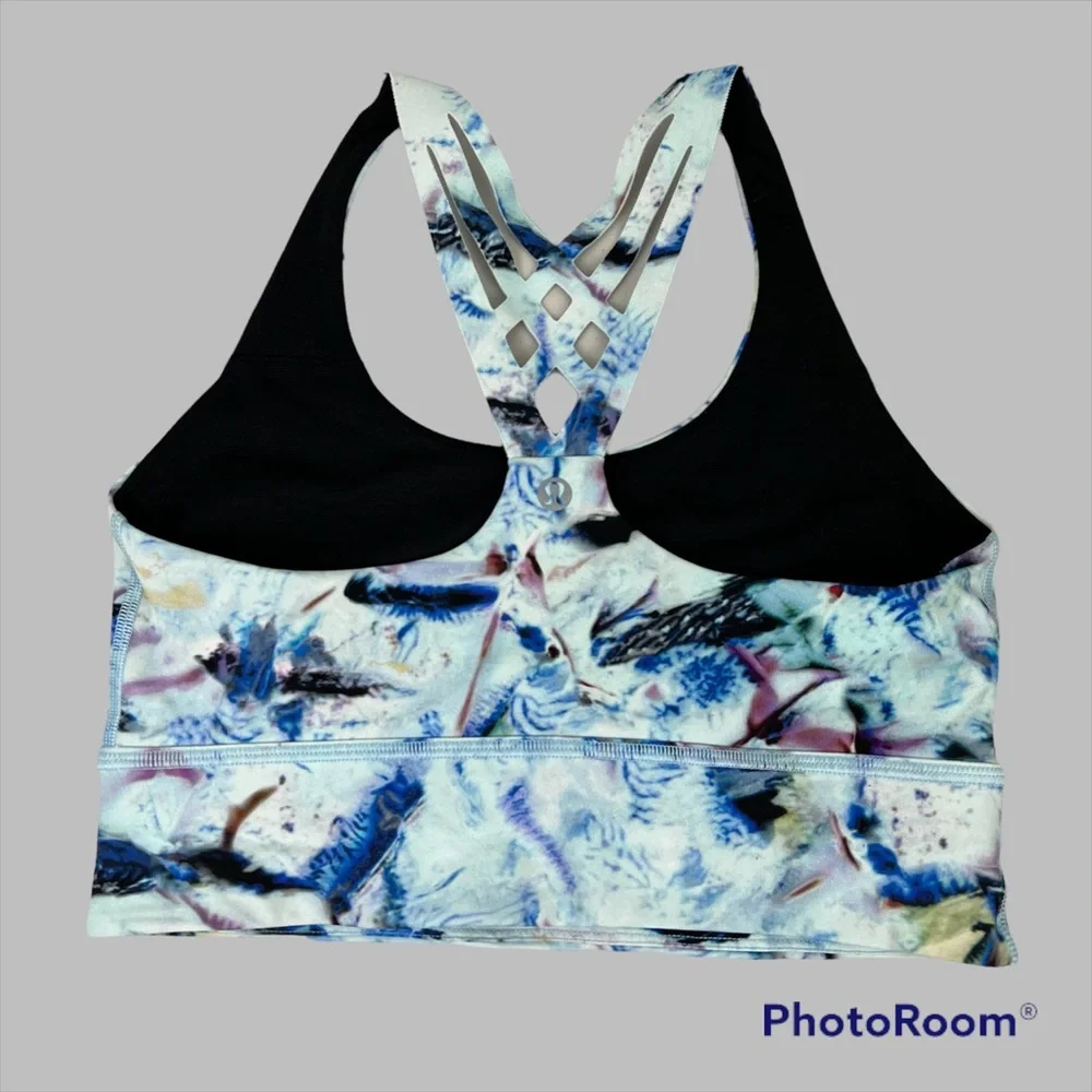 Lululemon Mind Over Miles Bra Size 6 Racerback Strappy Exposure Multi - Picture 6 of 8